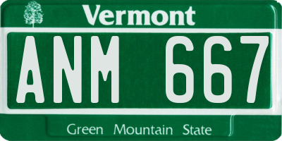 VT license plate ANM667
