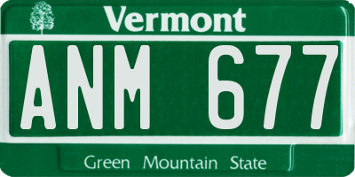 VT license plate ANM677