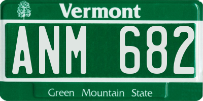 VT license plate ANM682