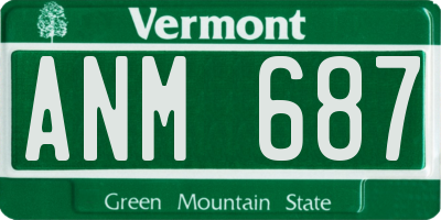 VT license plate ANM687
