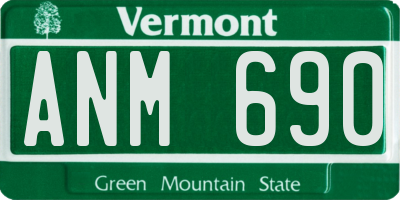 VT license plate ANM690