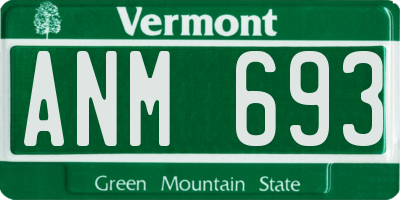 VT license plate ANM693