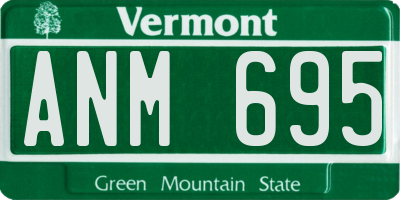 VT license plate ANM695
