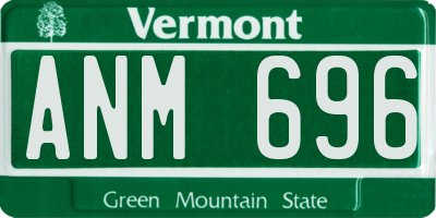 VT license plate ANM696