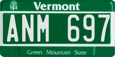 VT license plate ANM697
