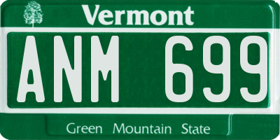 VT license plate ANM699