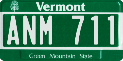 VT license plate ANM711