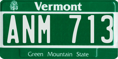 VT license plate ANM713