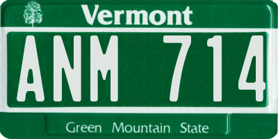 VT license plate ANM714