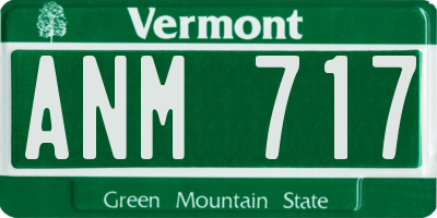 VT license plate ANM717