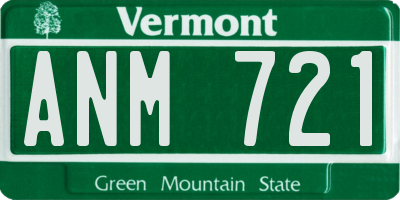 VT license plate ANM721