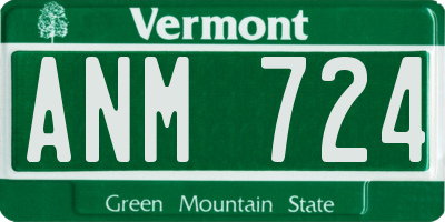 VT license plate ANM724