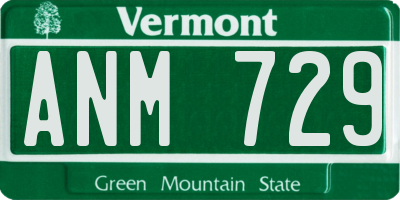 VT license plate ANM729