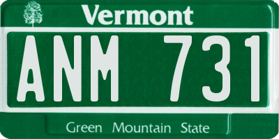 VT license plate ANM731