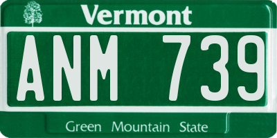 VT license plate ANM739