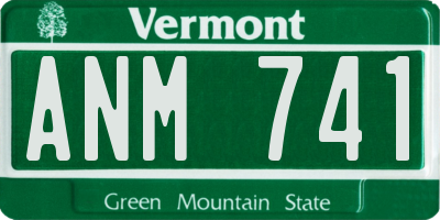 VT license plate ANM741