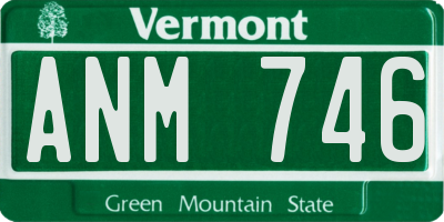 VT license plate ANM746