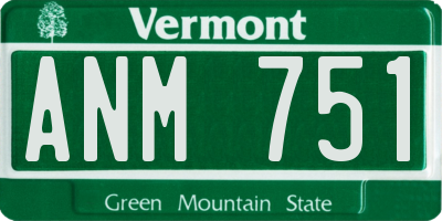 VT license plate ANM751