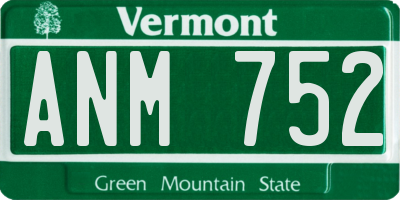 VT license plate ANM752
