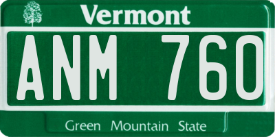 VT license plate ANM760