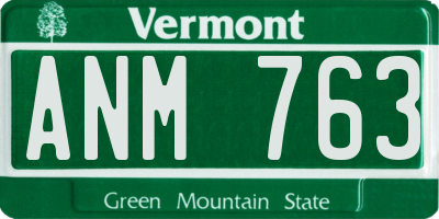 VT license plate ANM763