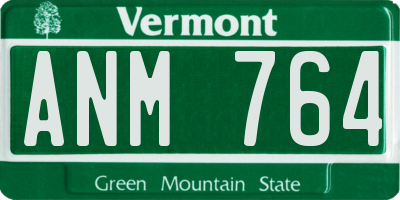 VT license plate ANM764