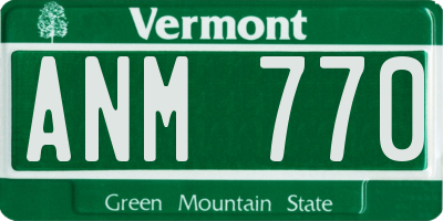 VT license plate ANM770