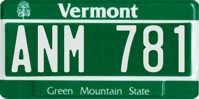 VT license plate ANM781