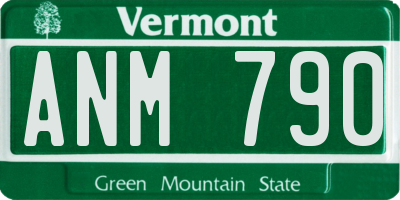 VT license plate ANM790