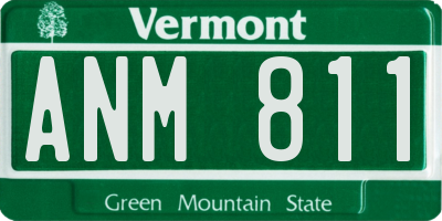 VT license plate ANM811