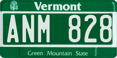 VT license plate ANM828