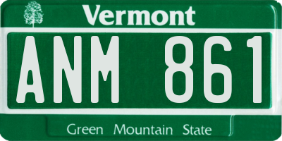 VT license plate ANM861