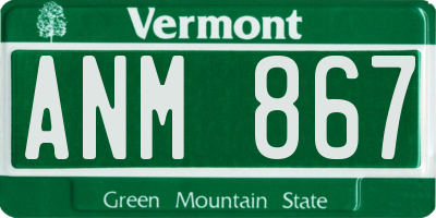 VT license plate ANM867