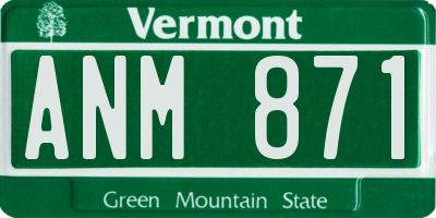 VT license plate ANM871