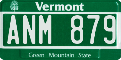 VT license plate ANM879