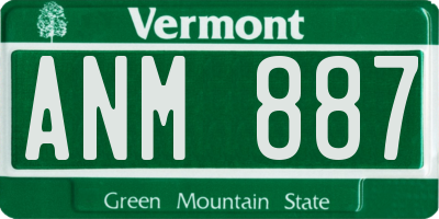 VT license plate ANM887