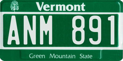 VT license plate ANM891