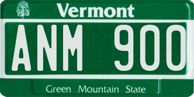 VT license plate ANM900