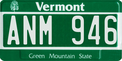 VT license plate ANM946