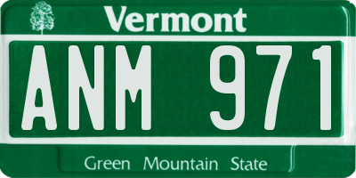 VT license plate ANM971