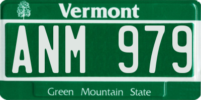 VT license plate ANM979