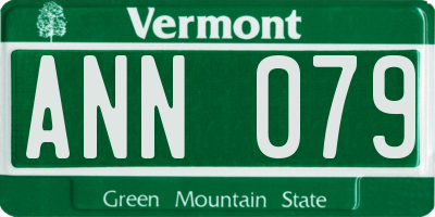 VT license plate ANN079