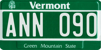 VT license plate ANN090