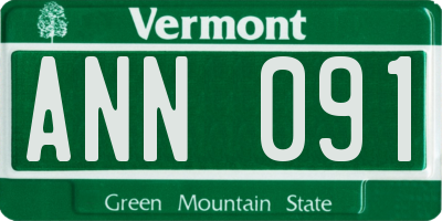 VT license plate ANN091