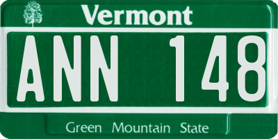 VT license plate ANN148