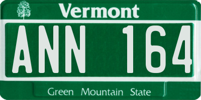 VT license plate ANN164