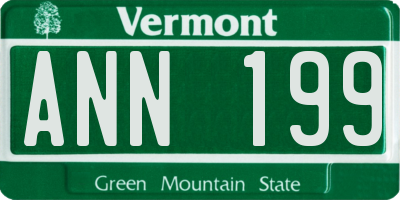 VT license plate ANN199
