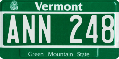 VT license plate ANN248