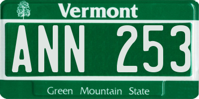 VT license plate ANN253