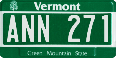 VT license plate ANN271